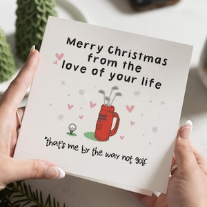 Weihnachtskarte Ehemann, Weihnachtskarte Golf, Weihnachtskarte Ehemann, Weihnachtskarte Partner, Weihnachtskarte Freund, Für Freund, Ihn