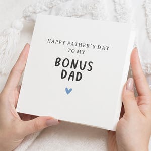 Fathers Day Card for Bonus Dad, Fathers Day Card for Him, Step Dad Fathers Day Card, Fathers Day Card from Daughter, Fathers Day Card