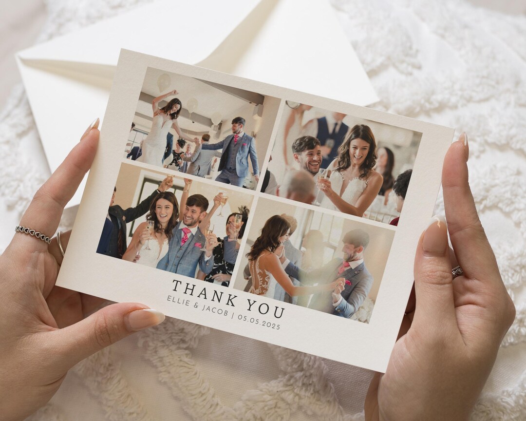 Weddingthank You Postcards, Custom Wedding Thank You Cards With Photo ...