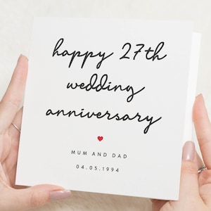 Tarjeta de aniversario para mamá y papá, tarjeta de aniversario para mamá y papá, tarjeta de aniversario para padres, feliz aniversario para padres, regalo de aniversario para pareja