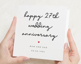 Mum And Dad Anniversary Card, Anniversary Card Mum And Dad, Parents Anniversary Card, Happy Anniversary Parents, Anniversary Gift Couple