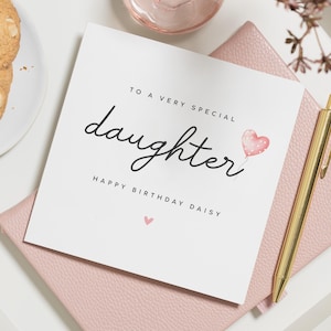 Carte d'anniversaire fille pour elle, carte d'anniversaire fille spéciale, cadeau d'anniversaire pour fille, cadeau d'anniversaire fille, de la part de maman et papa