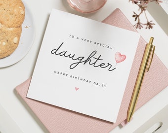 Carte d'anniversaire fille pour elle, carte d'anniversaire fille spéciale, cadeau d'anniversaire pour fille, cadeau d'anniversaire fille, de la part de maman et papa