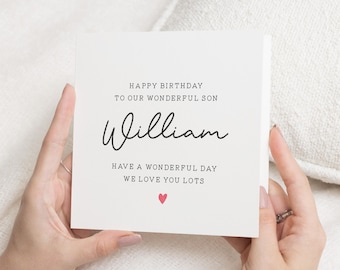 Son Birthday Card Adult, Birthday Cards For Son, Happy Birthday Son Card, Adult Son Birthday Gift, Birthday Cards For Him, Son Cards