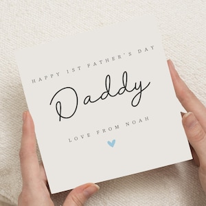 1st Fathers Day Card, First Fathers Day Card, Fathers Day Card from Baby, Personalised Fathers Day Card, Daddy Fathers Day Card