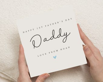 1st Fathers Day Card, First Fathers Day Card, Fathers Day Card from Baby, Personalised Fathers Day Card, Daddy Fathers Day Card