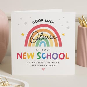Carte de chance pour la rentrée, Cadeau pour la rentrée, Joyeux 1re journée d'école, Bonne chance pour la rentrée, Carte pour la rentrée des classes, Cadeau de 1er jour
