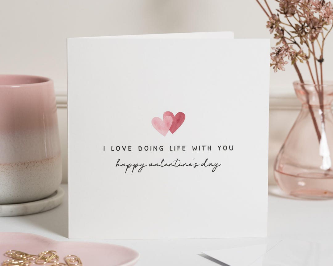 Valentines Day Card, Romantic Valentines Card, Card for Partner, I Love ...