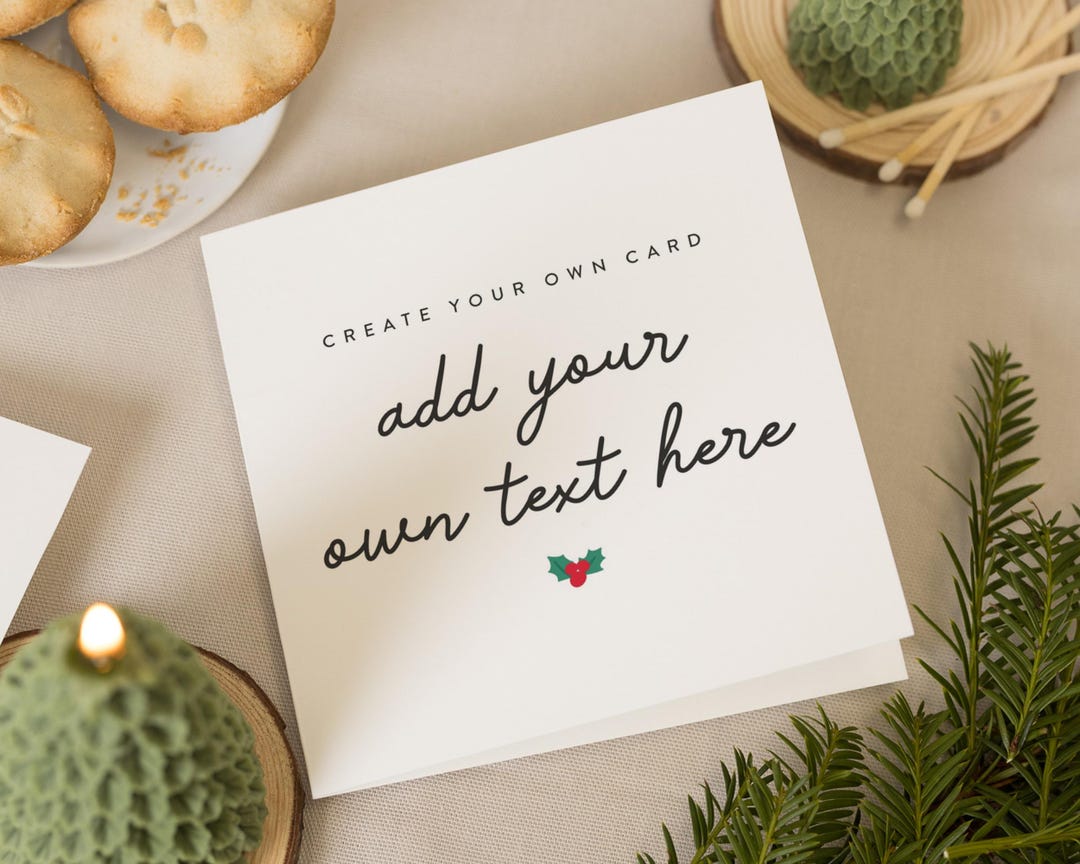 Personalised Christmas Card, Custom Christmas Card, Create Your Own