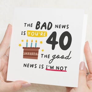 Carte de 40e anniversaire drôle, ami, carte de 40e anniversaire de mari, cadeau de 40e anniversaire pour petit ami, carte de 40e anniversaire pour lui, elle, meilleure amie