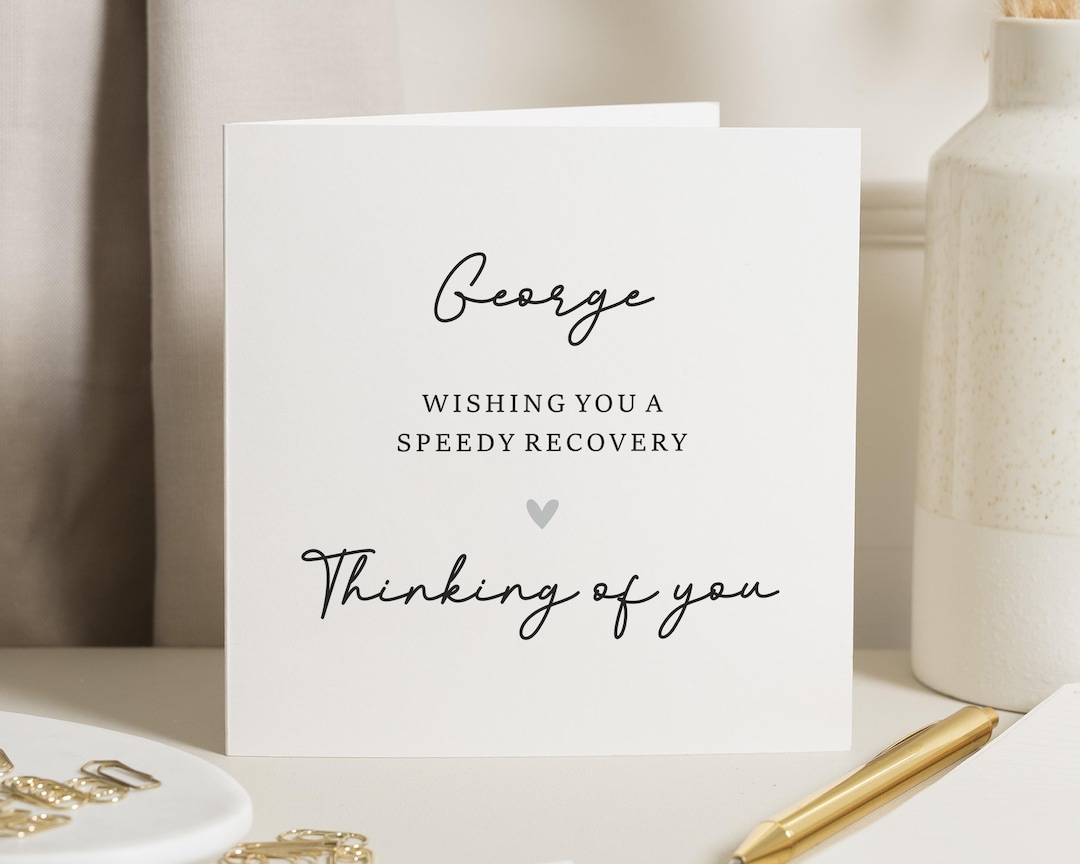 Get Well Soon Card, Speedy Recovery Card, Get Well Soon Card for Friend ...