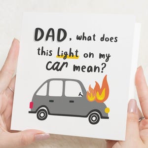 Tarjeta de cumpleaños divertida para papá, tarjeta de cumpleaños para papá, tarjeta de cumpleaños para él, tarjeta de cumpleaños de coche, tarjeta de humor para papá, tarjeta para papá