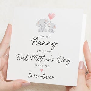 1. Muttertag als Nanny Karte, Muttertagskarten für Oma, glücklicher 1. Muttertag als meine Nanny, erster Muttertag als meine Nan, für Nanna