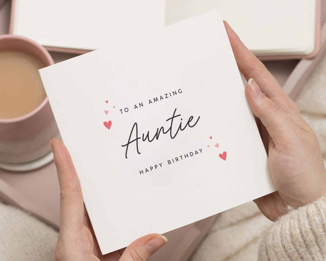 Personalised Birthday Card for Auntie, Auntie Birthday Card, Special ...