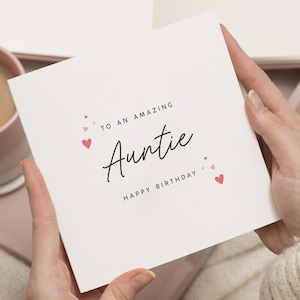 Personalisierte Geburtstagskarte für Tante, Tante Geburtstagskarte, spezielle Tante Geburtstagskarte, Tante Geburtstagsgeschenk, für Sie, süße Tante Karte