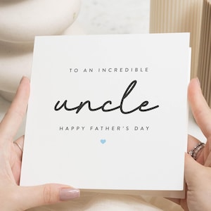 Fathers Day Card for Uncle, Happy Fathers Day Card, Fathers Day Card for Him, Uncle Fathers Day Card, Simple Fathers Day Card