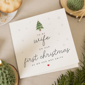 Nosso primeiro Natal como Sr. e Sra. Cartão, Primeiro Natal do Marido Cartão, Primeiro Natal como Marido e Mulher, Primeiro Natal da Esposa Cartão de Casada