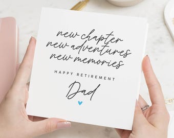 Retirement Card for Dad, Happy Retirement Card, New Chapter Card, Retirement Card for Him, Personalised Retirement Card, Dad Card