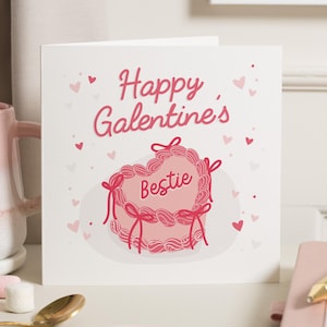 Galentines Karte für Bestie, Galentines Geschenk, Galentines Tageskarte, Freund Galentines Karte, Palentines Tageskarte, Galentines Tag, Valentinstag