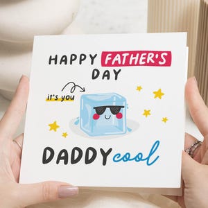Biglietto per la festa del papà, biglietto "Daddy Cool", biglietto per la festa del papà per bambini, biglietto carino per papà, biglietto divertente per la festa del papà, biglietto per papà, biglietto per papà