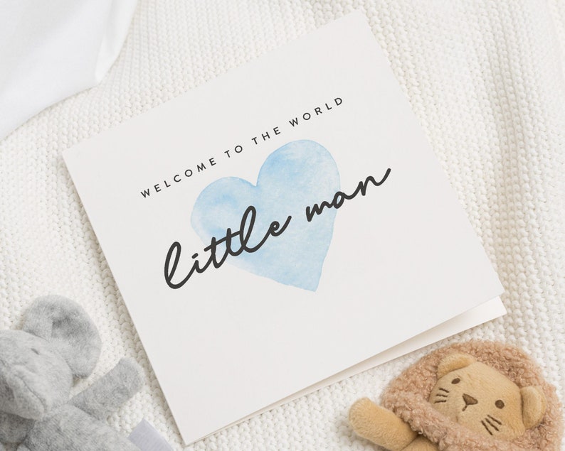 Congratulations New Baby Boy Card, to the World Little Man