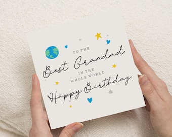Birthday Card for Grandad, Best Grandad Birthday Card, Birthday Card for Him, Grandad Birthday Card, Happy Birthday Card