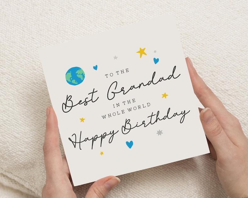 Carte d'anniversaire pour grand-père, meilleure carte d'anniversaire de grand-père, carte d'anniversaire pour lui, carte d'anniversaire de grand-père, carte de joyeux anniversaire image 1