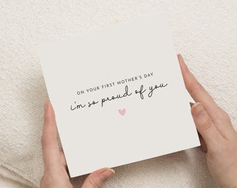 First Mother's Day Card For Daughter, First Mothers Day Card, Mother's Day Gift Friend, 1st Mothers Day Card, Daughters First Mothers Day