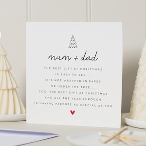 Weihnachtskarte für Mama und Papa, Weihnachtskarte für Mama und Papa, Weihnachtskarte für Eltern, Mama und Papa, Weihnachtskarte für Eltern, Weihnachtskarte mit Gedicht