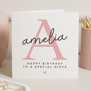 Nichte Geburtstagskarte, Geburtstagskarte für Nichte, personalisierte Nichte Geburtstagskarte, Nichte Geburtstagsgeschenk, spezielle Nichte Geburtstagskarten, für Mädchen