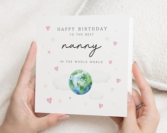 Nanny Birthday Card, Personalised Birthday Card For Nanny, The Best Nanny Birthday Card, Gran Birthday Gift, Out Of This World Granny