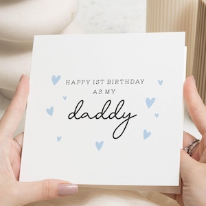 Eerste verjaardag als mijn vader kaart, vader verjaardagskaart, vaders eerste verjaardag, gelukkige 1e verjaardag als mijn vader, 1e verjaardag vader cadeau