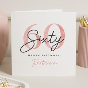 60e verjaardagskaarten voor vrouwen, 60e verjaardag cadeaus vrouwen, 60e kaart voor haar, 60e verjaardag zus, 60e verjaardagskaart moeder, 60e kaart vrouw