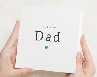 Carte de fête des pères pour papa, carte d'anniversaire pour papa, carte papa je t'aime, carte pour lui, carte papa simple, carte personnalisée pour papa