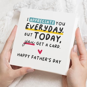 Fathers Day Card, Fathers Day Card from Daughter, Fathers Day Card from Son, Funny Fathers Day Card, Card for Dad, Card for Him