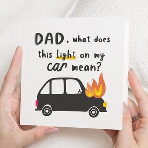 Lustige Geburtstagskarte für Papa, Papa Geburtstagskarte, Geburtstagskarte für Ihn, Auto Geburtstagskarte, Humor Geburtstagskarte für Papa