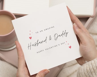 Husband Valentines Card, Valentines Card Husband And Daddy, Valentines Gift For Him, Valentine Card Daddy, Husband Valentines Cards For Him
