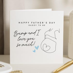 Fathers Day Card Daddy To Be, Fathers Day Card From Bump, Fathers Day Card For Him, Cute Fathers Day Card, Daddy To Be Card