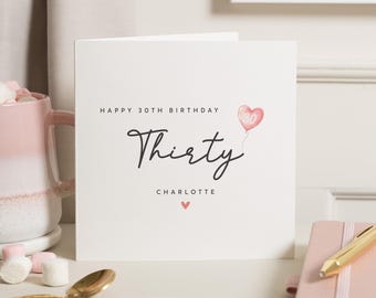 Happy 30th Birthday Card Friend, 30th Birthday Card For Her, Thiry and Fabulous 30th Birthday Card, 30th Birthday Card Bestie, Best Friend