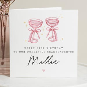 Biglietto di auguri personalizzato per il 21° compleanno della nipote, biglietto di auguri per il 21° compleanno della nipote, regalo di compleanno per la nipote, biglietto di auguri per il 21° compleanno per lei