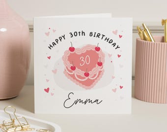 Carte 30e anniversaire ami, carte 30e anniversaire fille, cadeau 30e anniversaire pour femme, carte 30e anniversaire pour soeur, elle, meilleur ami