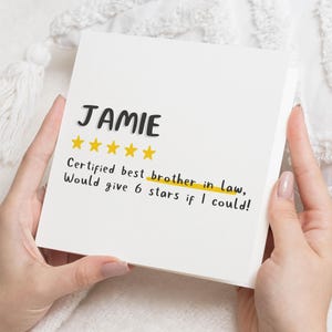 Carte d'anniversaire pour beau-frère, carte drôle pour lui, carte meilleur beau-frère, carte d'anniversaire personnalisée, carte de beau-frère six étoiles