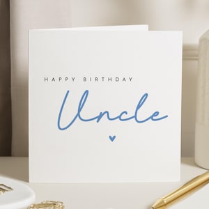 Verjaardagskaart voor oom, gelukkige verjaardag oomkaart, verjaardagskaart voor hem, gepersonaliseerde oom verjaardagskaart, eenvoudige verjaardagskaart
