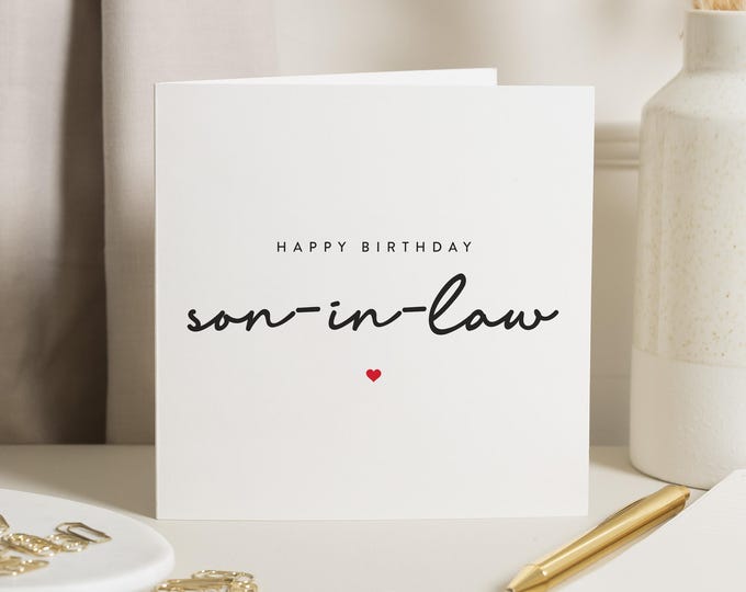 Son-in-law Gift Son in Law Greeting Card for Daughter's Husband Father ...