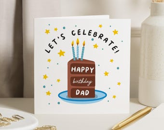 Dad Birthday Card, Birthday Card For Dad, Happy Birthday Dad Card, Birthday Card Dad, Dad Birthday Card From Daughter, From Son, Gift