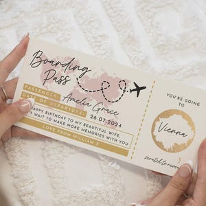 Überraschungsreise Reveal, Bordkarte Rubbelkarte, Scratch To Reveal, Urlaubs Rubbelkarte, Urlaub Reveal, Geburtstagsgeschenk, Flugticket