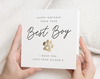 Geburtstagskarte vom Hund, Geburtstagskarte für Hundepapa, Geburtstagskarte für Hundepapa, alles Gute zum Geburtstag vom Hund, Geschenk für Hundepapa, von den Hunden