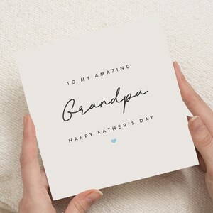 Fathers Day Card for Grandpa, Grandpa Fathers Day Card, Fathers Day Card for Him, Personalised Fathers Day Card, Simple Fathers Day Card