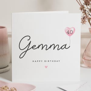 40. Geburtstagskarte für Frauen, 40. Frau Karte, 40. Geburtstagskarte Freund, personalisierte 40. Geburtstagskarte, alles Gute zum Geburtstag 40 Karte, für Sie