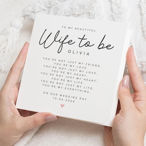 An meine Braut an unserer Hochzeit, Bräutigam zu Braut Karte, Braut Karte vom Bräutigam, Frau Hochzeitskarte, an meine Frau an unserem Hochzeitstag, Frau an Karte